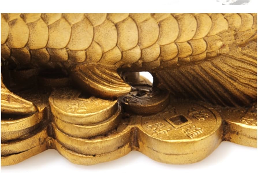 Amazon.co.jp: 金龍魚 アロワナ 銅製 招財 風水置物 魚の置物 風水