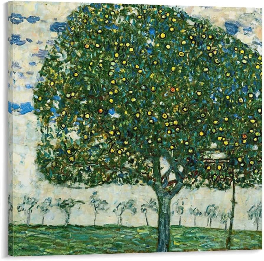 Amazon.co.jp: グスタフ・クリムト 世界の名画 リンゴの木 ポスター