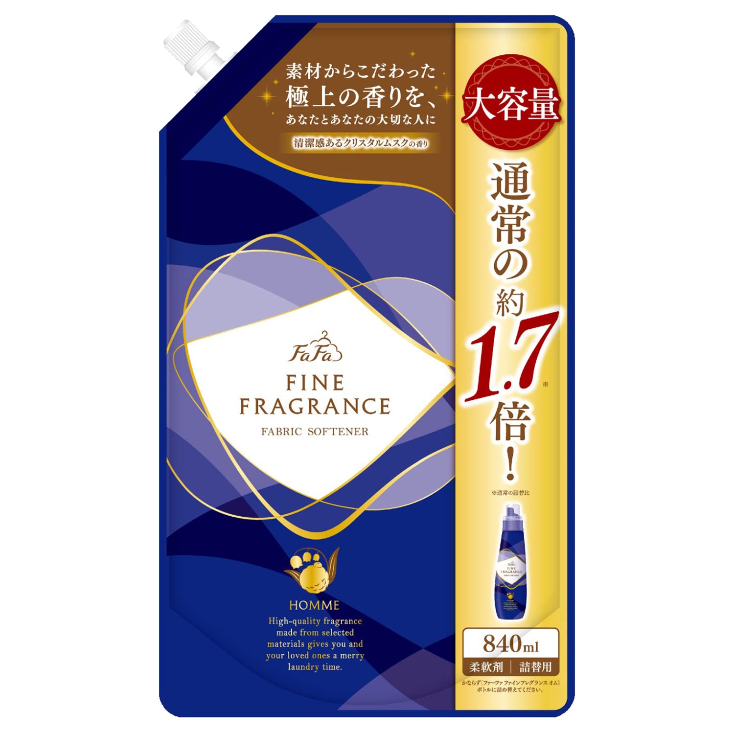 Amazon | 【大容量】 ファーファ ファインフレグランス 柔軟剤 オム