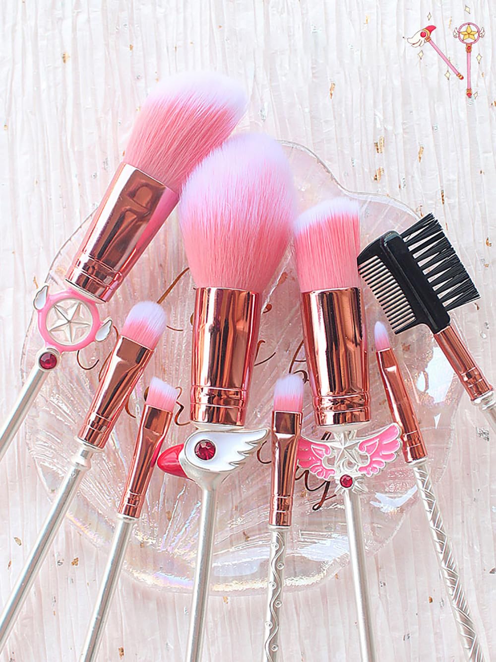 Amazon | メイクブラシセット カードキャプター さくら風 くし付き