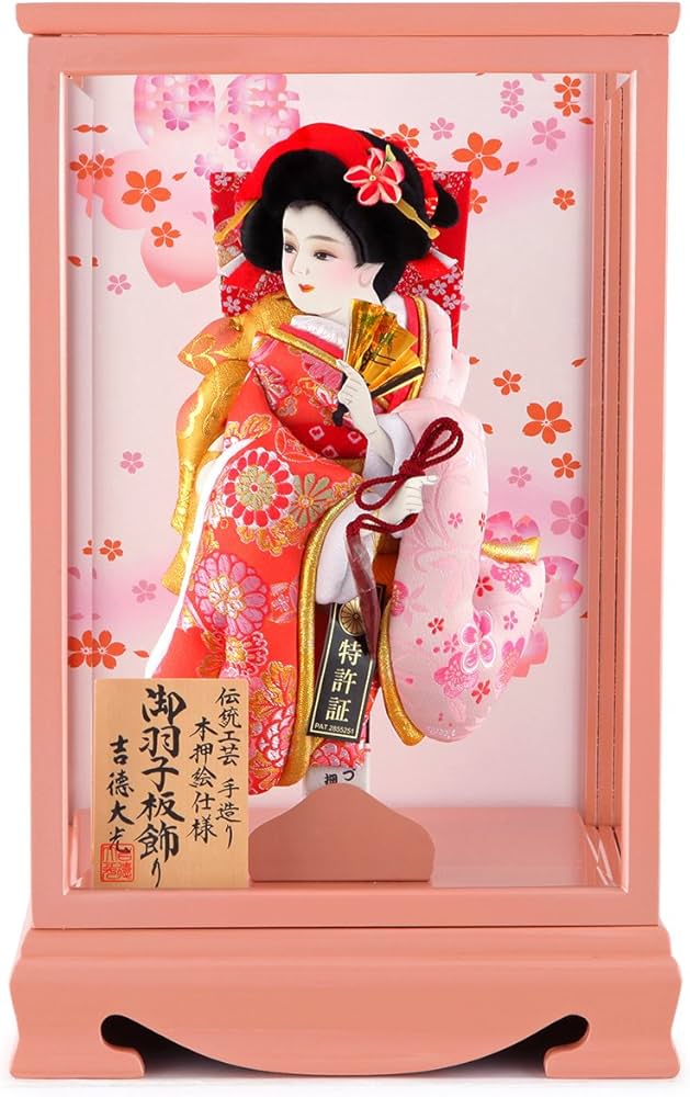 Amazon | 人形屋ホンポ 羽子板 吉徳大光 ケース飾り 新栄華 御羽子板