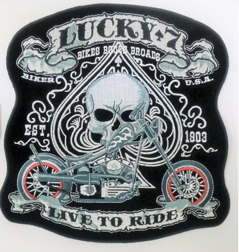 Amazon.co.jp: ワッペン 刺繍ワッペン 骸骨 ドクロ スカル バイカー