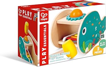 Amazon.com: Hape: Musical Whale Tap Bench - Pound & Play Wooden