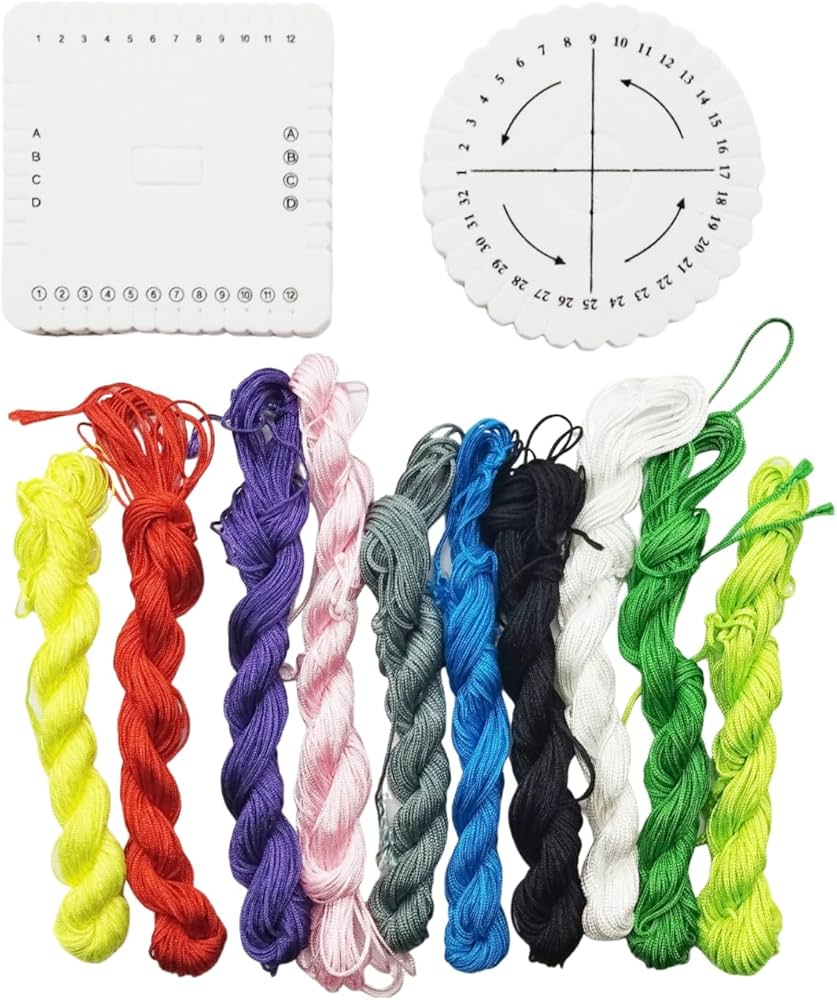 Amazon.co.jp: COZENTA 組み紐 糸 ディスク 組紐 キット 1mm 1.5mm 紐