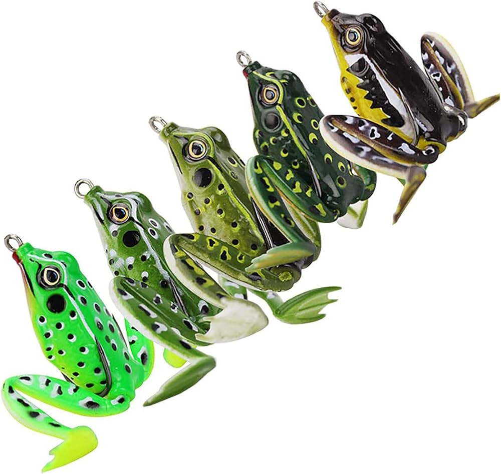 Amazon | 5個入雷魚蛙釣り餌疑似餌ルアーセットりフロッグルアー