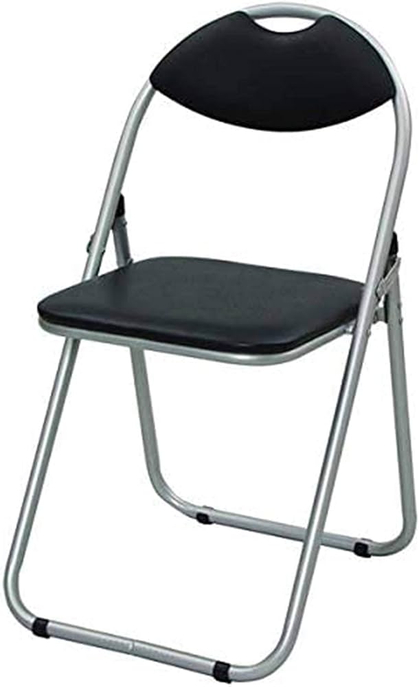 Amazon｜山善(YAMAZEN) 折りたたみチェア シルバー/ブラックYZX-08SB
