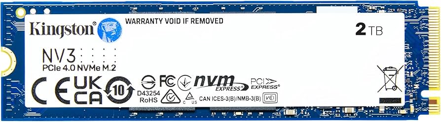 Amazon.com: Kingston NV3 2TB M.2 2280 NVMe SSD | PCIe 4.0 Gen 4x4