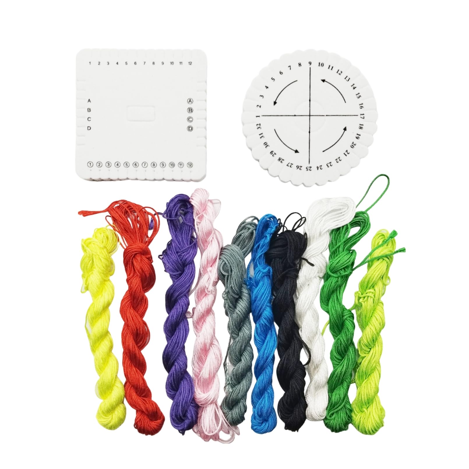 Amazon.co.jp: COZENTA 組み紐 糸 ディスク 組紐 キット 1mm 1.5mm 紐