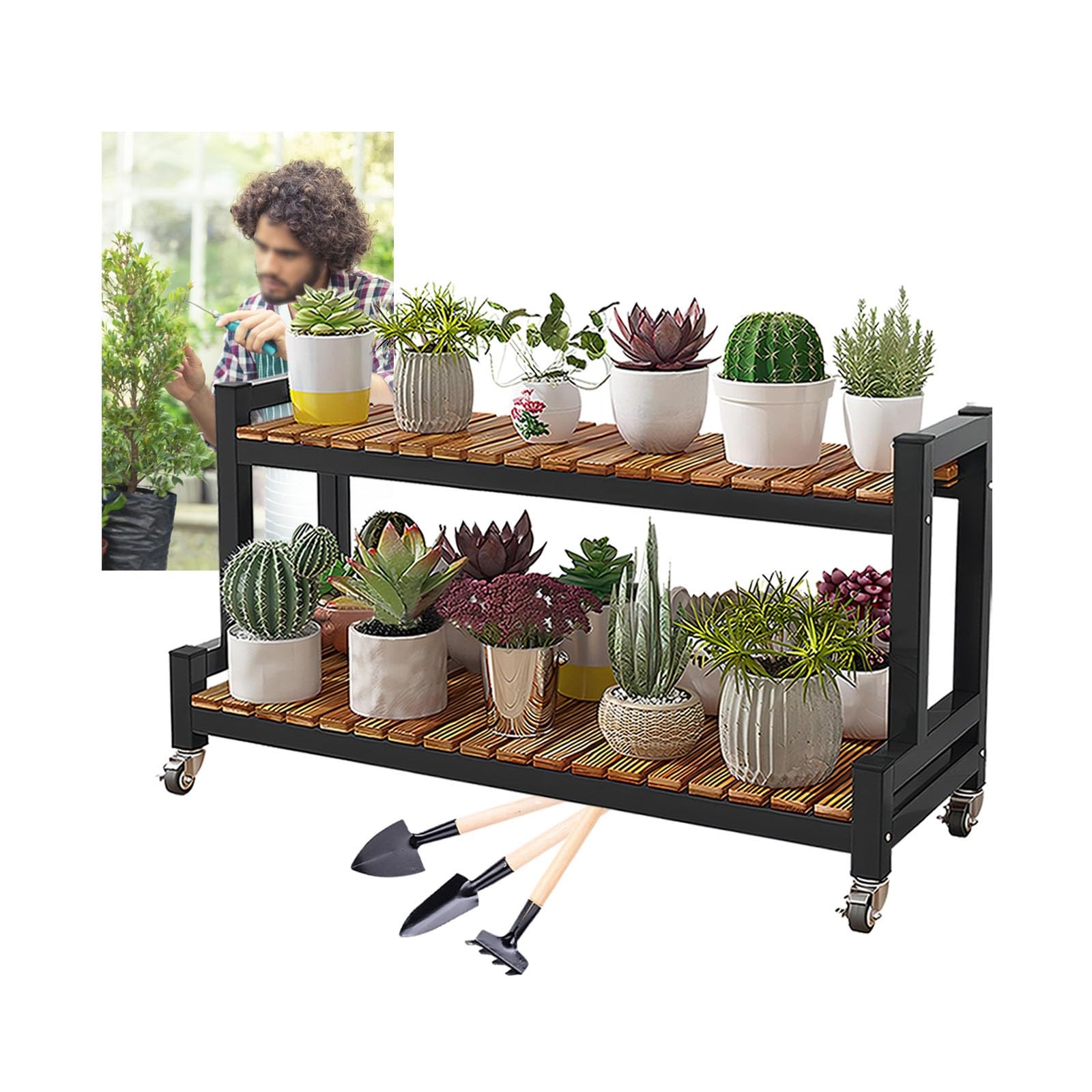 Amazon.co.jp: フラワースタンド 室内 盆栽棚 多層 園芸ラック 省