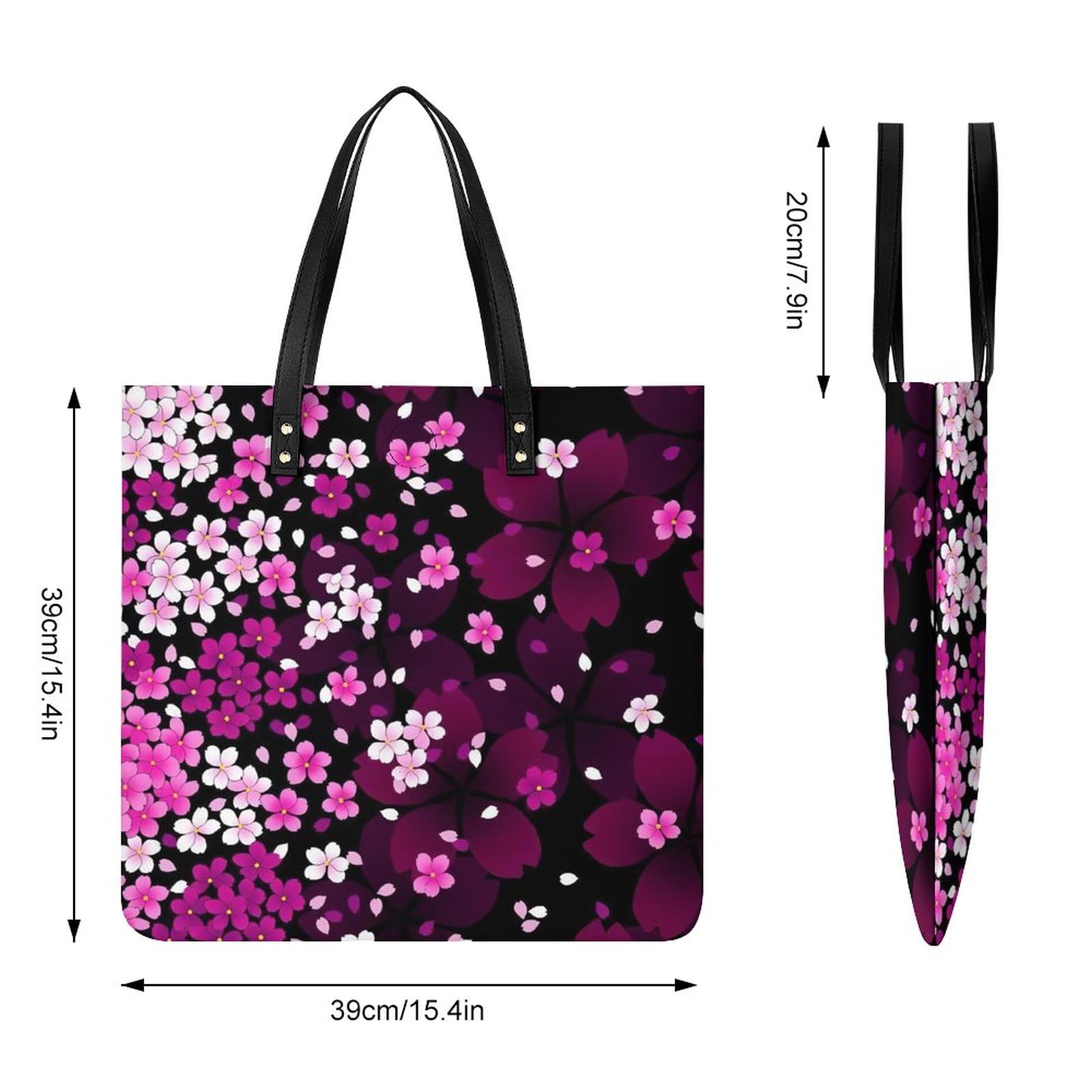 Amazon.co.jp: トートバッグ さくら 桜柄 ハンドバッグ 手提げ 大容量