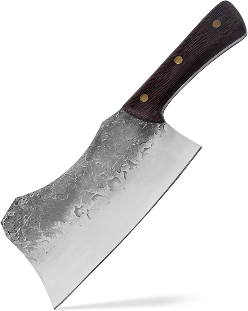 Amazon.co.jp: HIROSHI 重型骨切り中華包丁 肉切りナイフ 高炭素