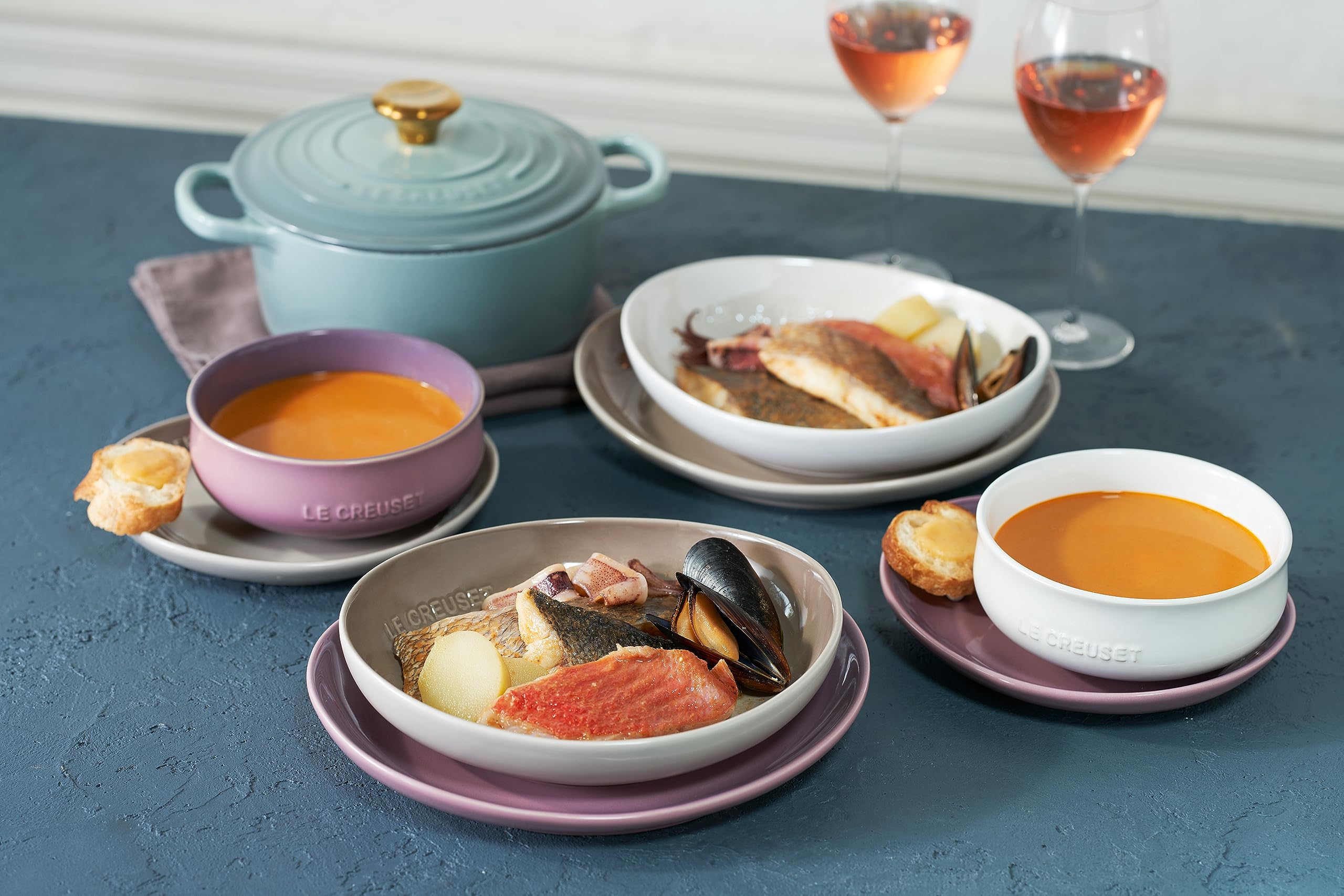 Amazon.co.jp: ル・クルーゼ(Le Creuset) 皿 フローラ・プレート 24 cm