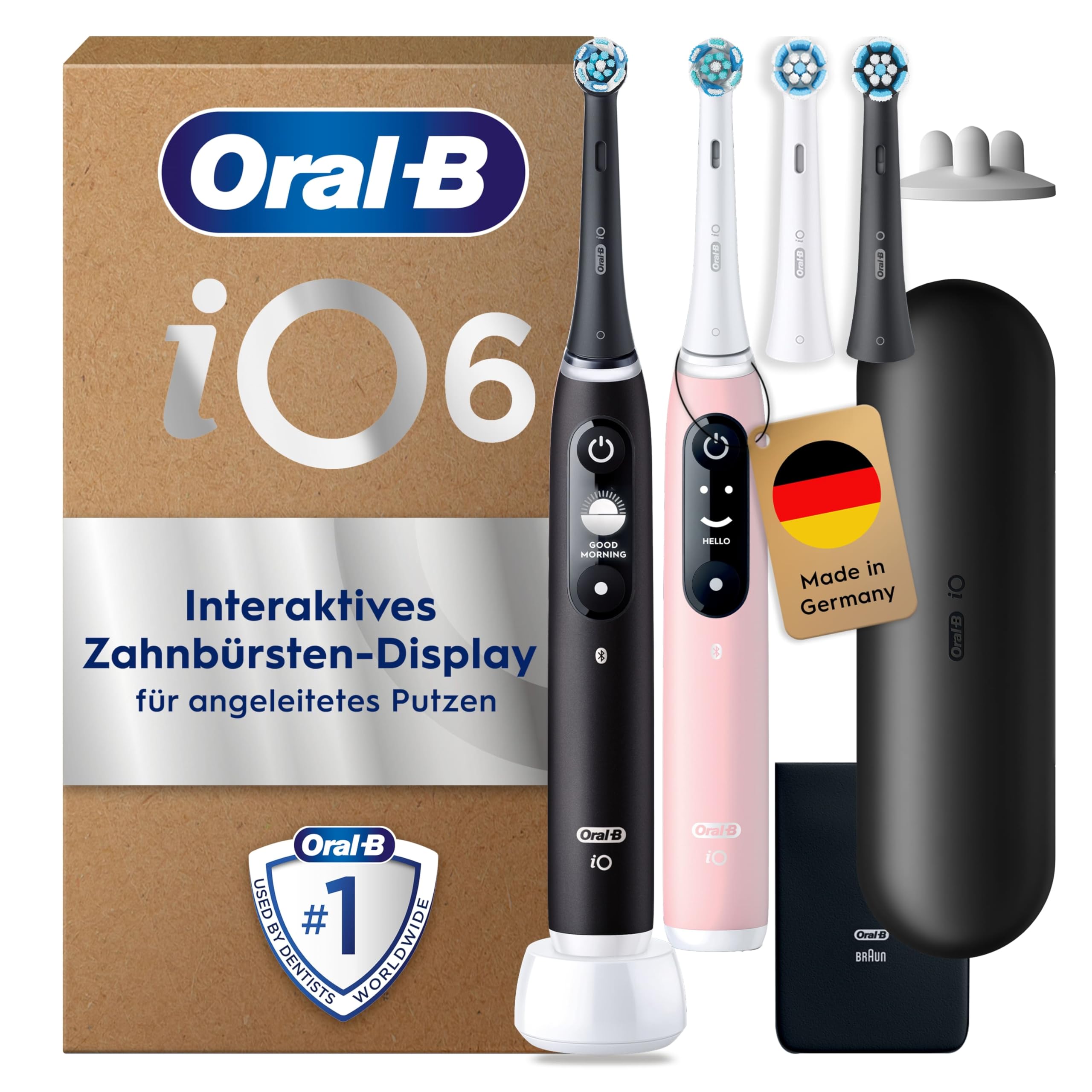 Oral-B iO Series 6 Plus Edition Elektrische Zahnbürste, Doppelpack