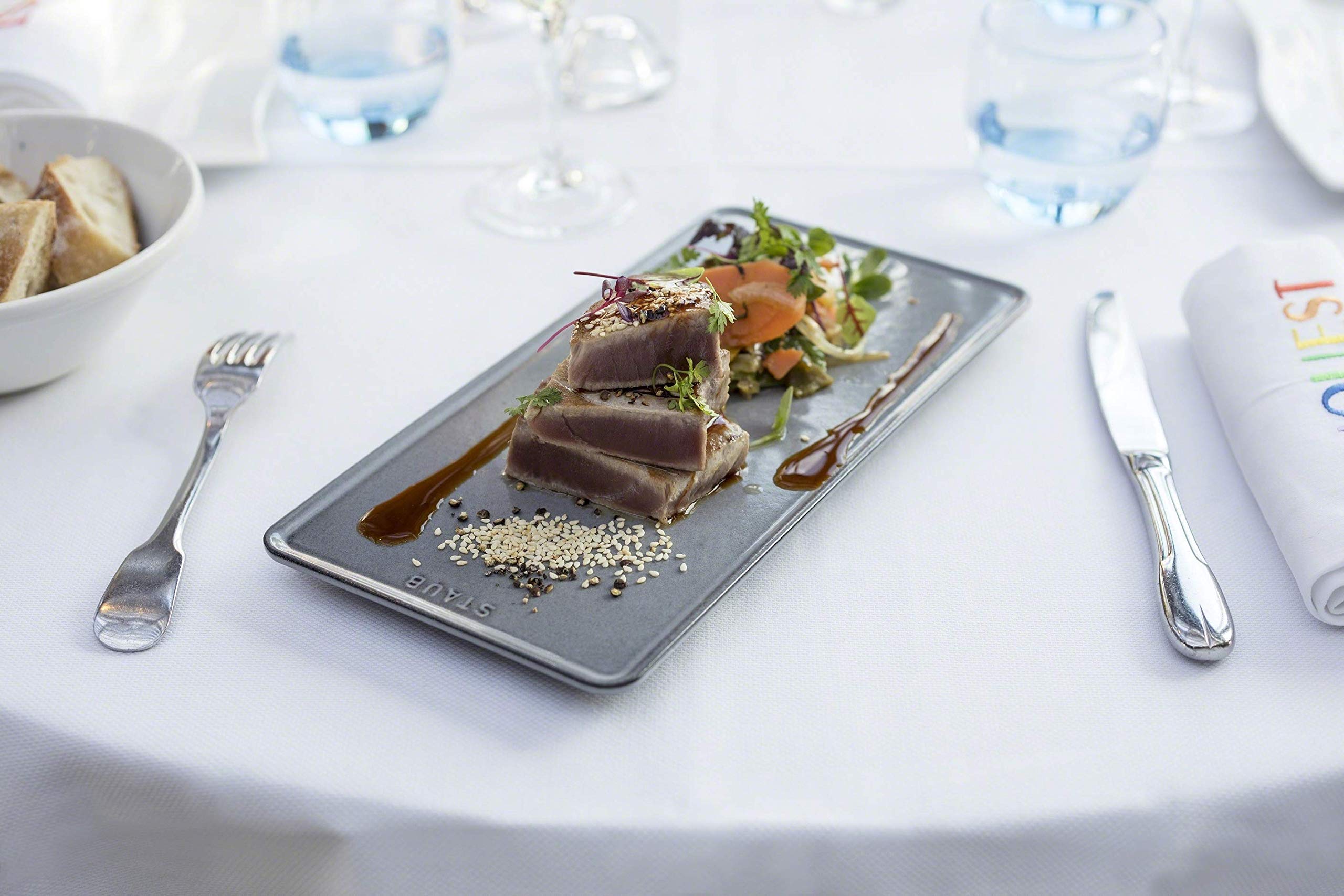 STAUB レクタンギュラープレート ブラック 25cm✕12cm✖️2枚セット