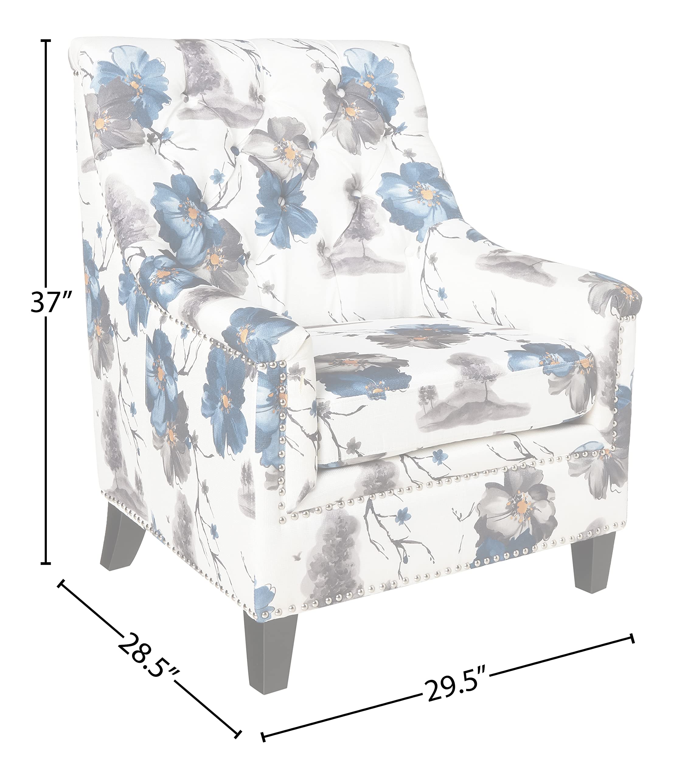 Amazon.com: OSP Home Furnishings Pacific Armchair with Padded Box