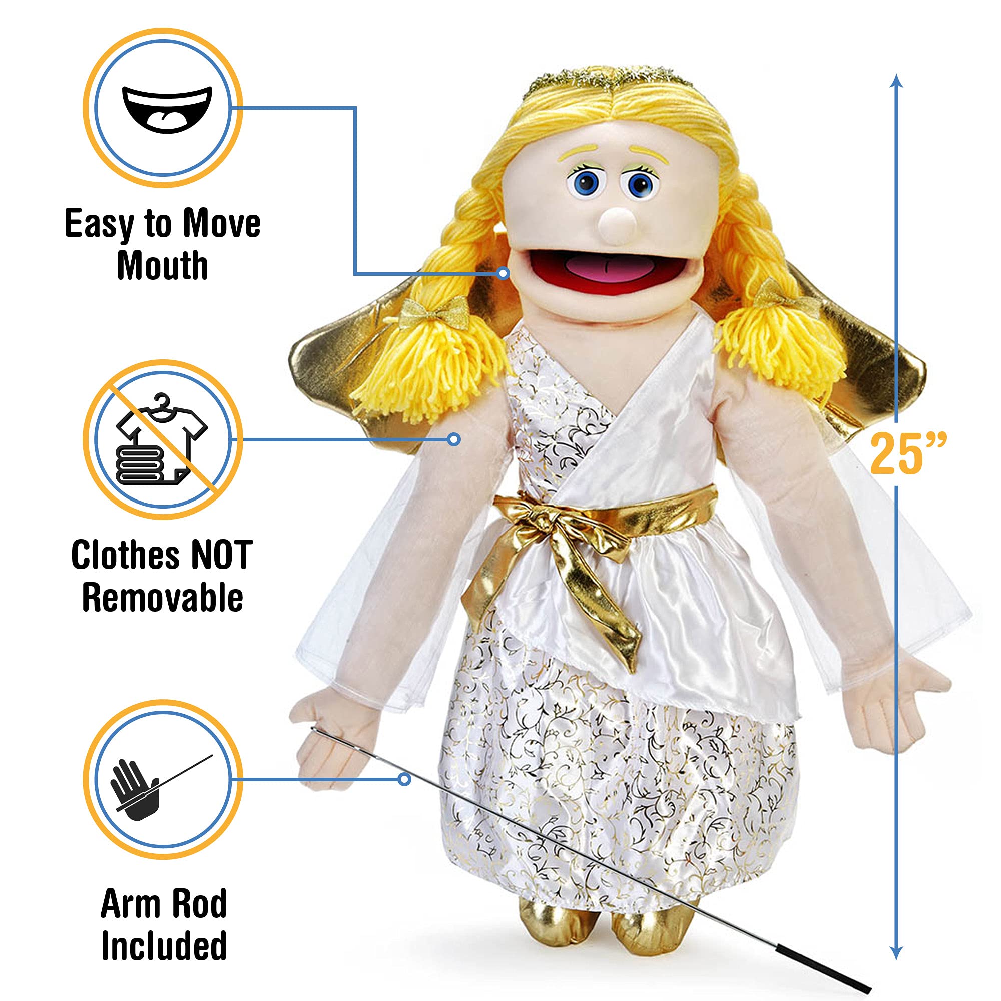 Amazon.co.jp: 25インチ 天使 全身 腹話術スタイル パペット : おもちゃ