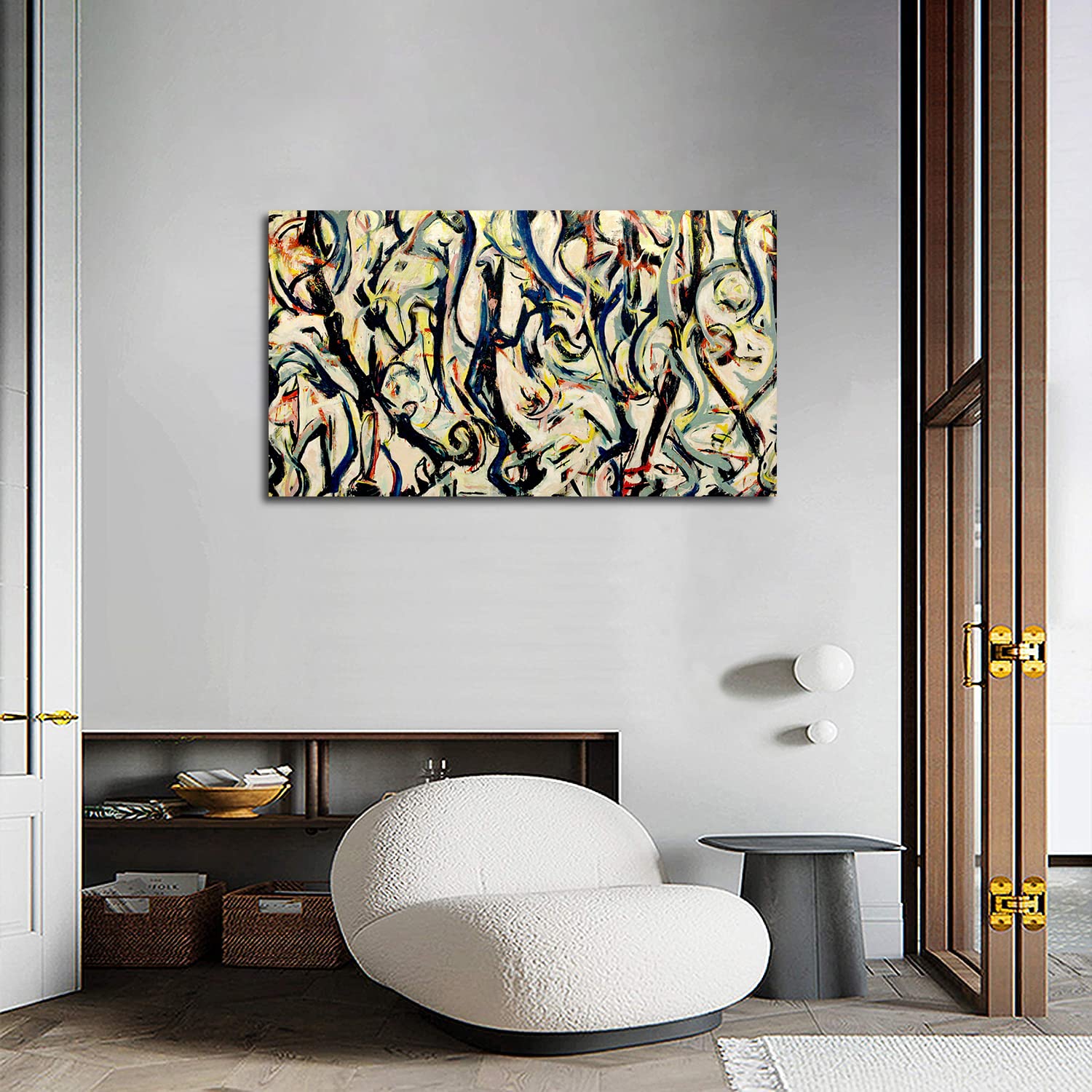 Amazon｜BOHU ARTS ジャクソン ポロック 絵画 抽象 ウォールアート