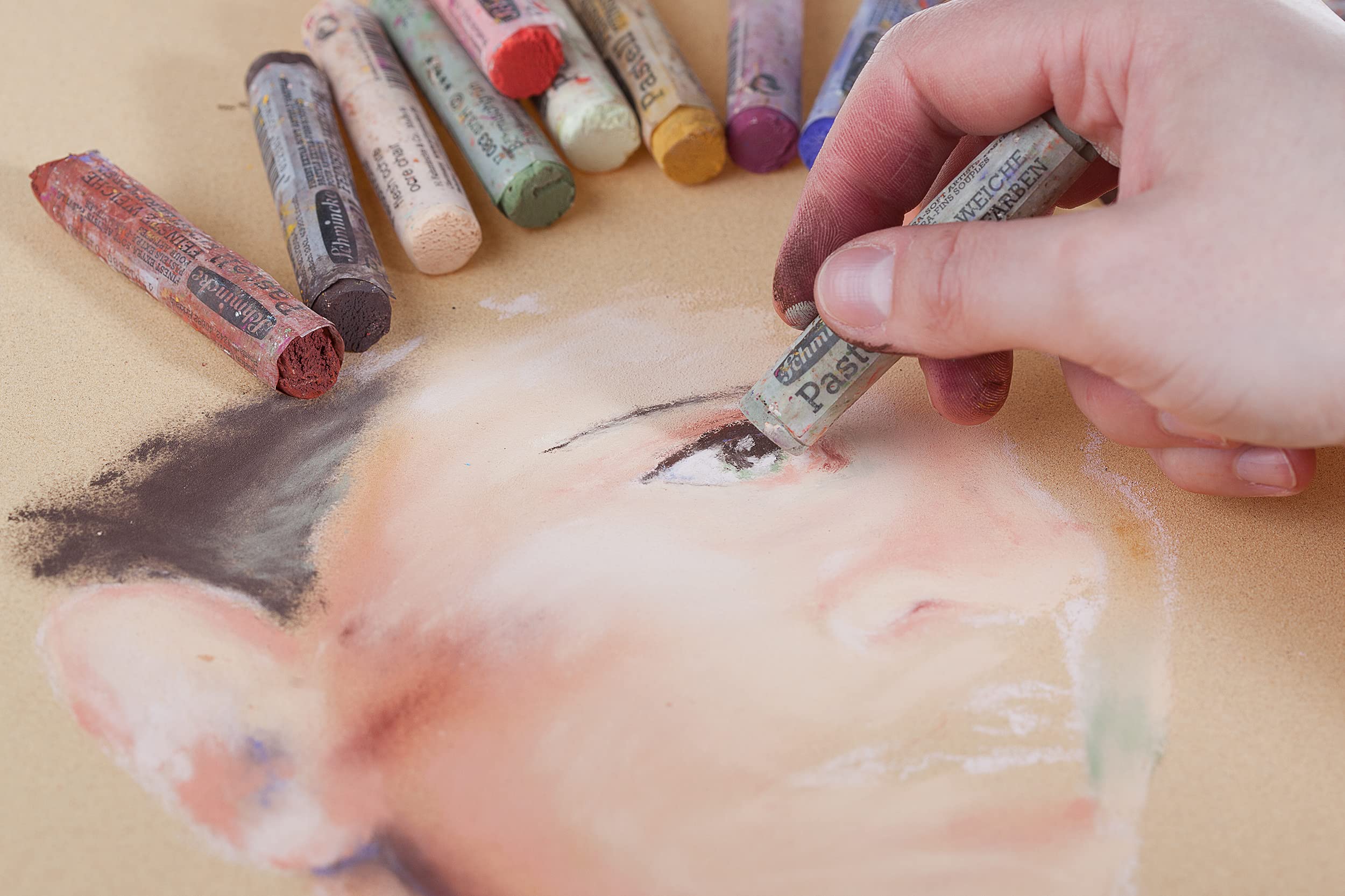 Amazon.co.jp: schmincke シュミンケ ソフトパステル 60色木箱セット