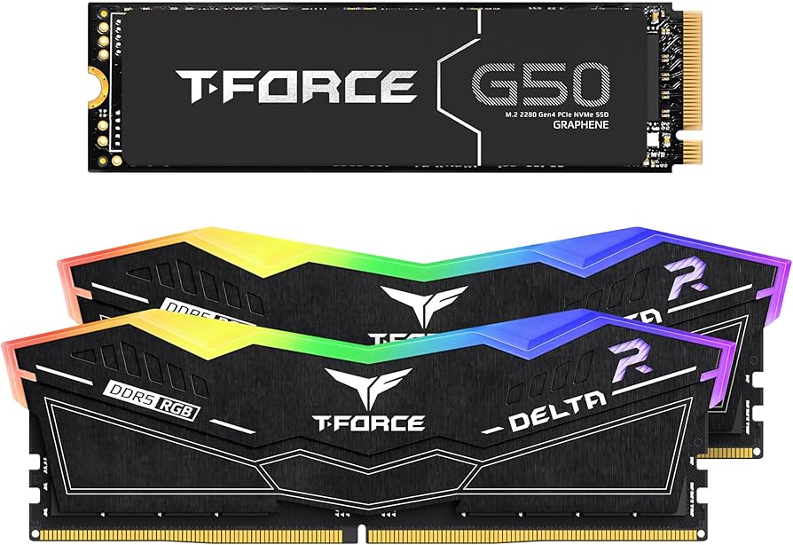 TEAMGROUP T-Force Delta RGB DDR5 32GB Kit (2x16GB) 6000MHz Desktop