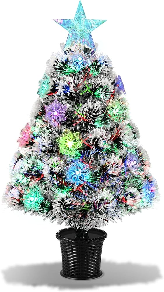 Amazon.co.jp: 小型光ファイバークリスマスツリースノーフレークライト