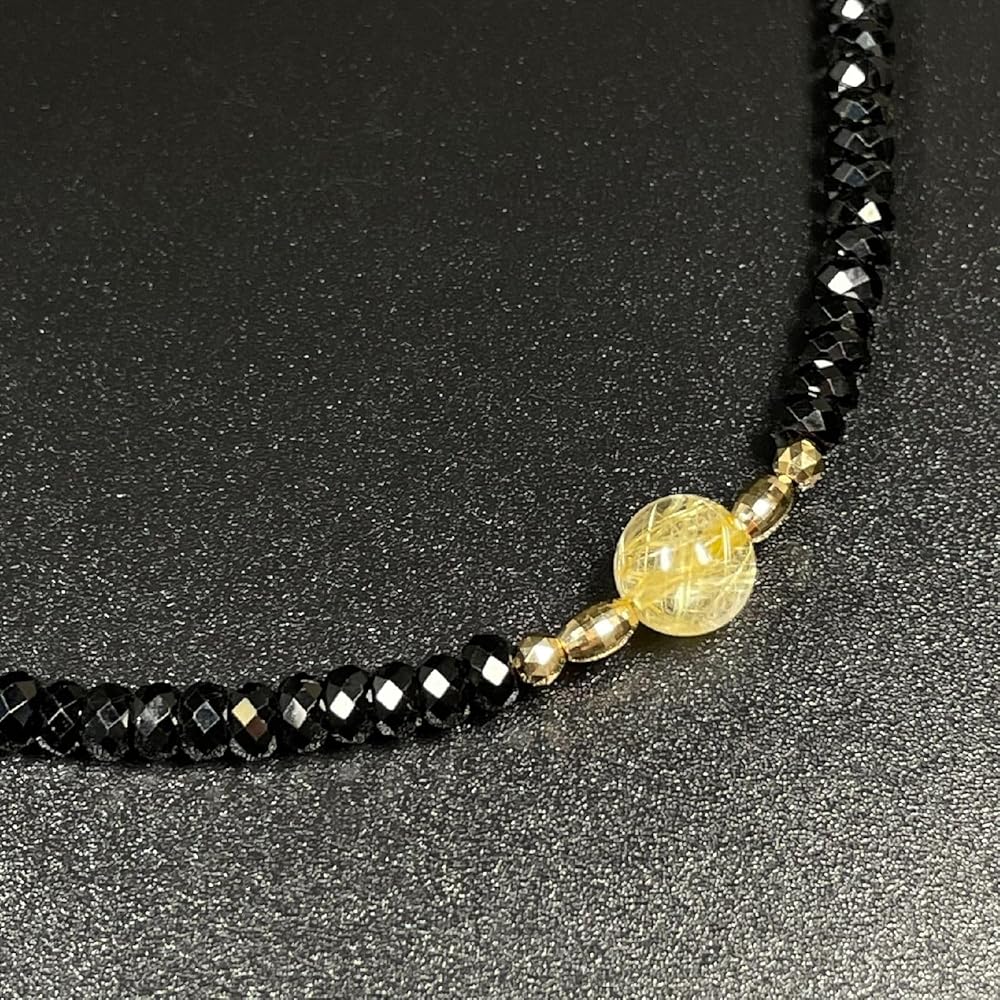 Amazon | 【最高の健康パワーストーン】ゴールドルチル K18ビーズ