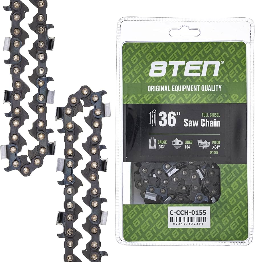 Amazon.com: 8TEN Full Chisel Chainsaw Chain 36 Inch .063 .404