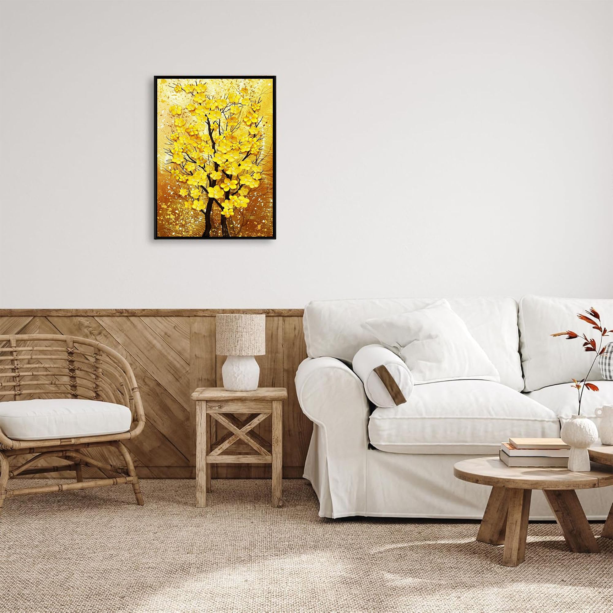 Amazon.co.jp: LUHSICEアートパネル 風水 絵 金運アップお 幸運の木