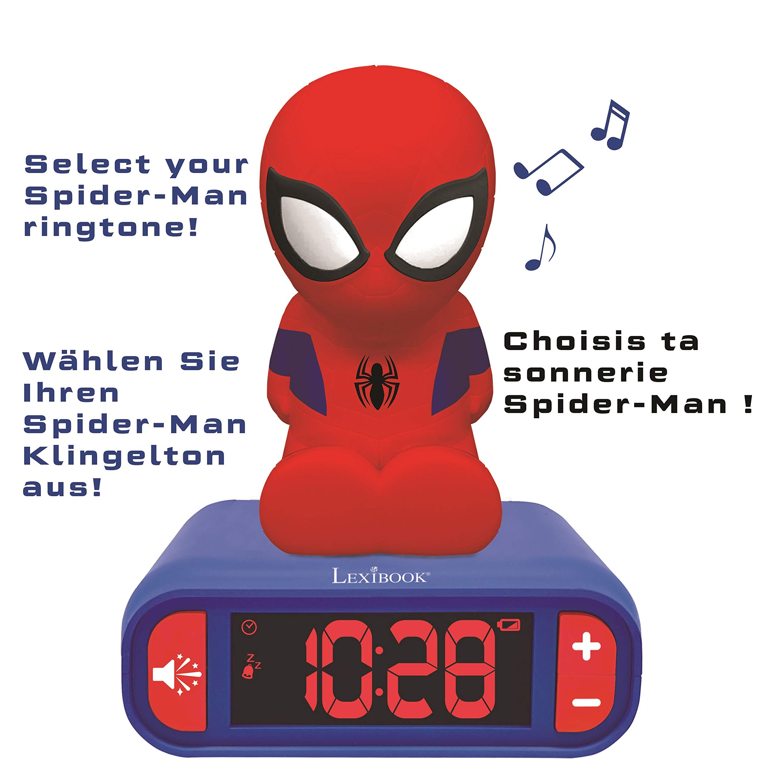 Amazon.com: LEXiBOOK - Marvel Spider-Man Digital Alarm Clock with