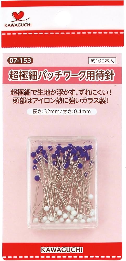 Amazon.co.jp: KAWAGUCHI 超極細 パッチワーク用待針 約100本入 07-153