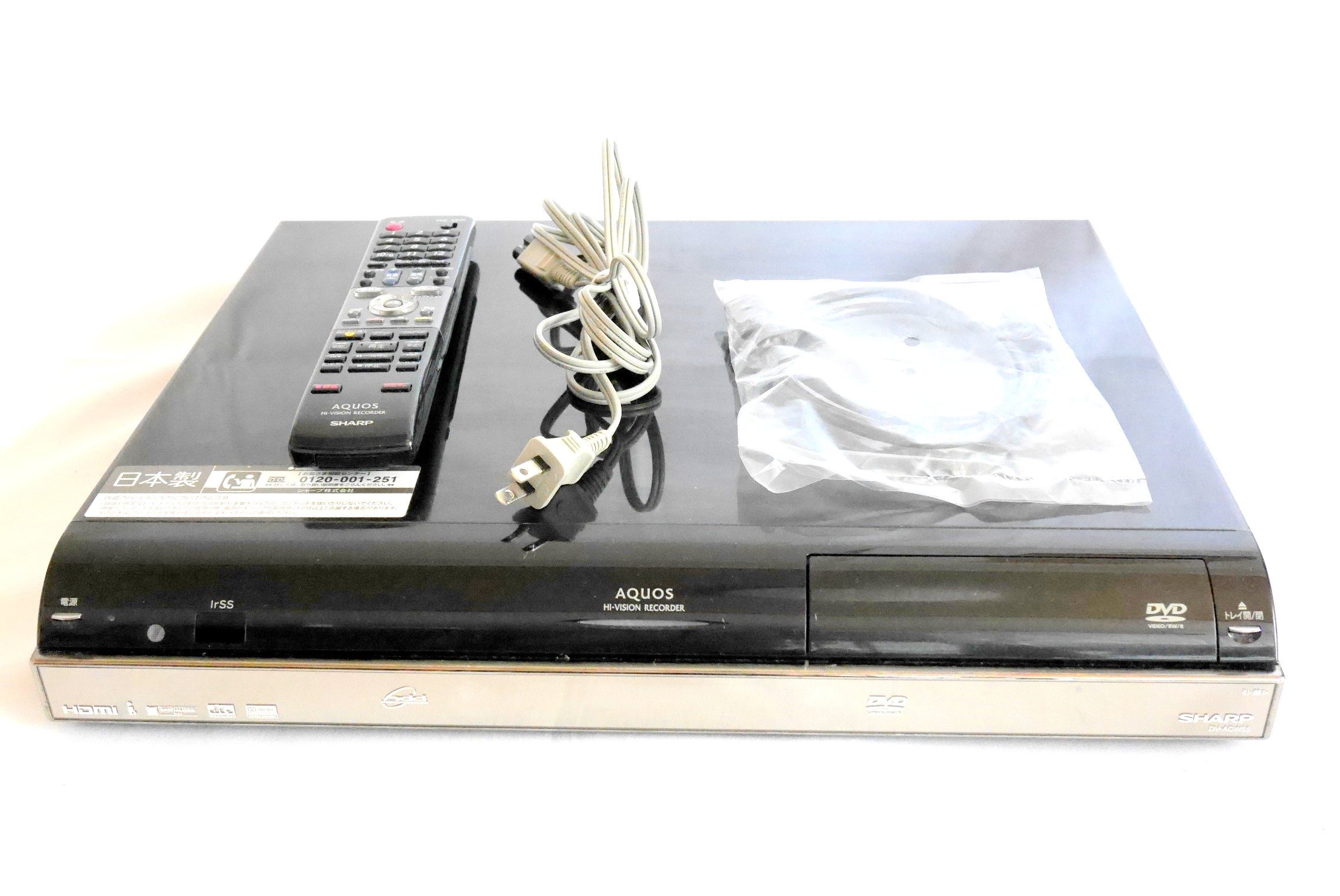 SHARP AQUOS DVDレコーダー ショップ 本体 リモコン付き SHARP AQUOS