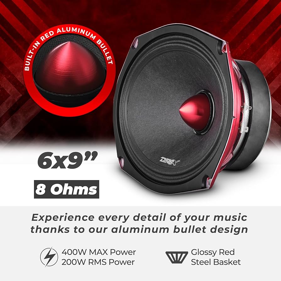 Amazon.com: DS18 PRO-X698 BM Loudspeaker - 6x9, Midrange, Red