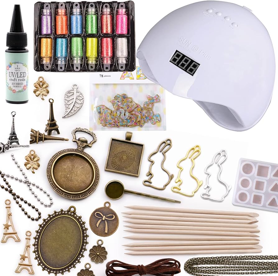 Amazon.co.jp: レジンスターターキット A LED UVライトセット 6ヶ月