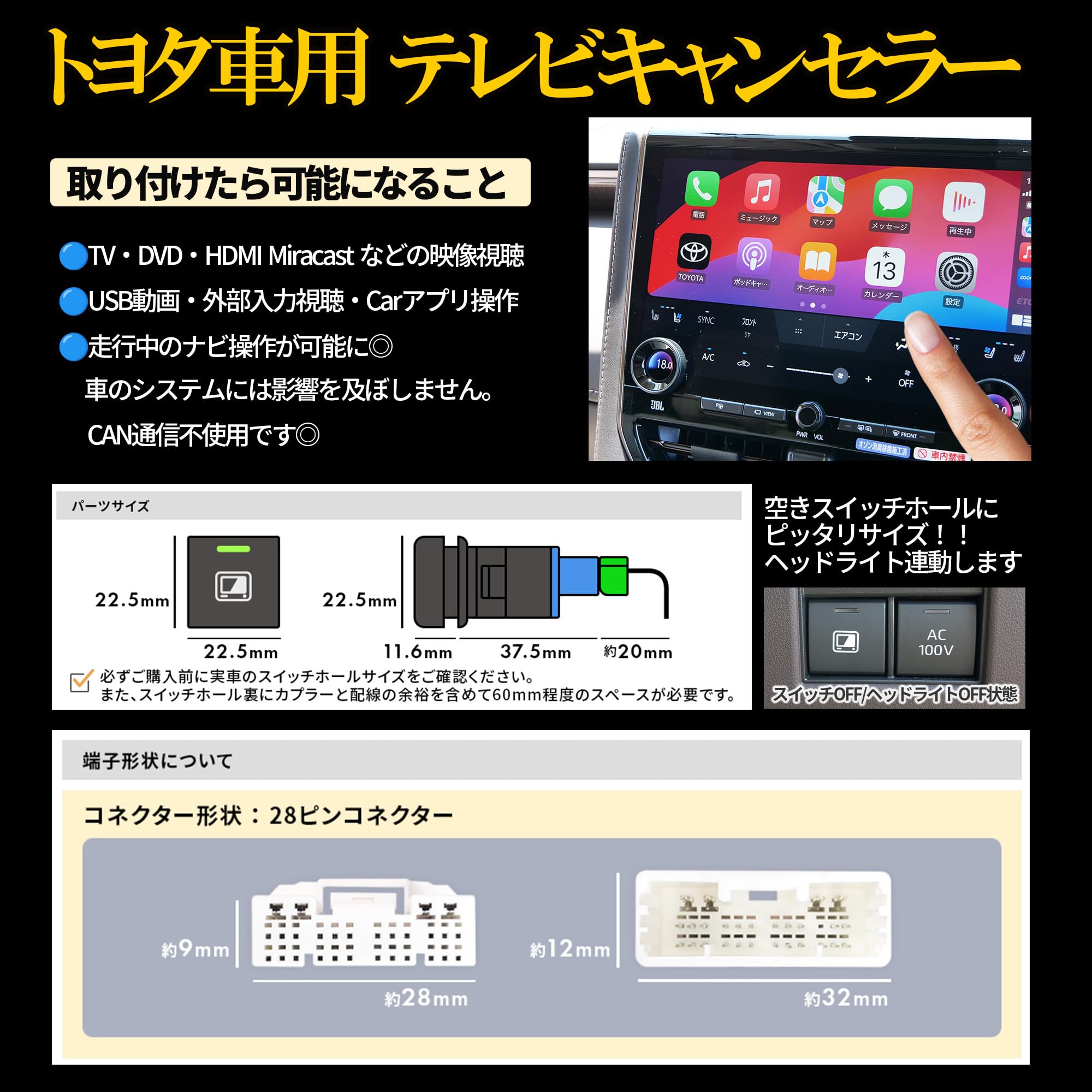 Amazon | テレビキット ランドクルーザー 250 新型 トヨタ純正 テレビ