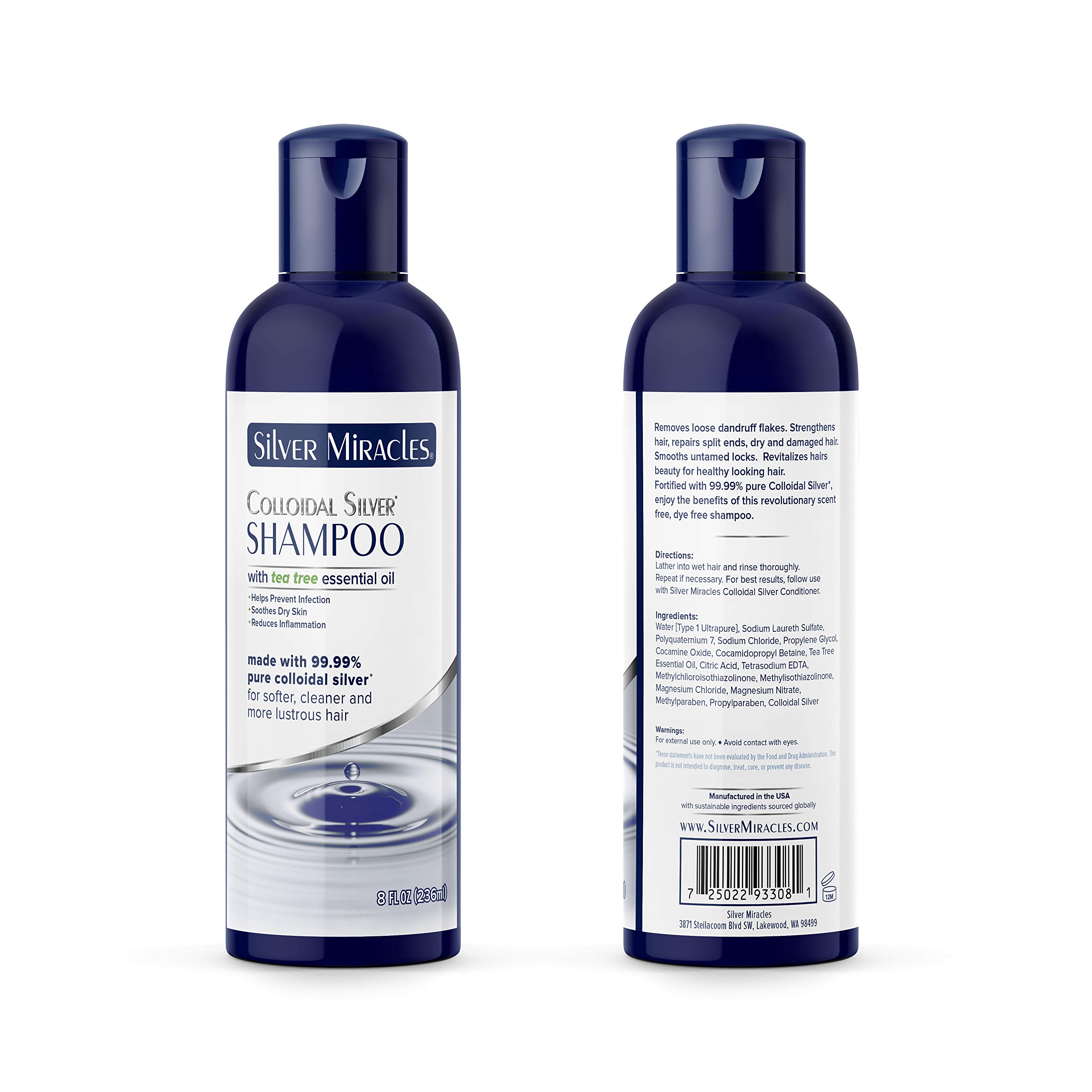Amazon.com : Silver Miracles Colloidal Silver Shampoo With Tea