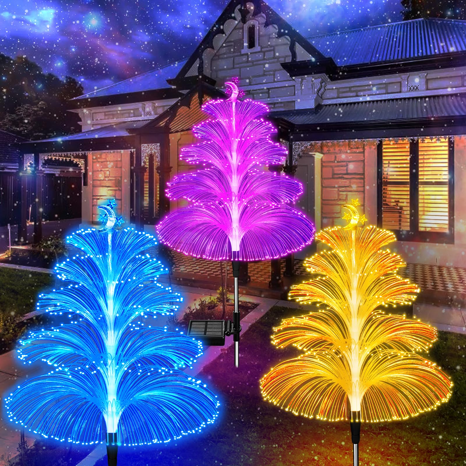WEITEXS Solar Garden Lights Decorations Outdoor Waterproof 5 Layer