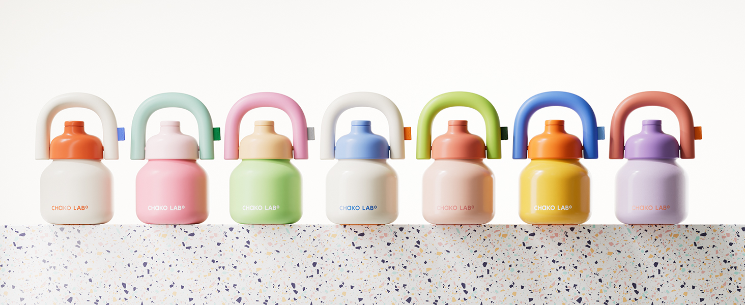 Amazon.com | CHAKO LAB Water Bottle with Straw and Carry Handle