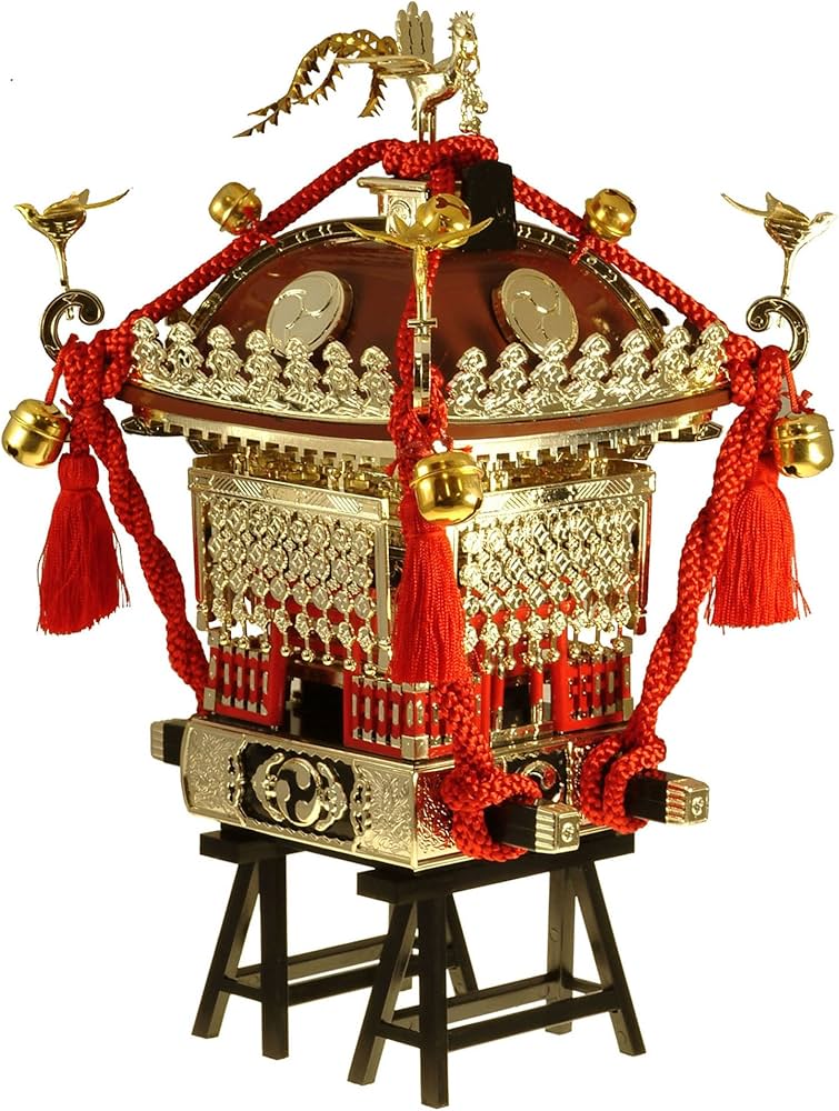 Amazon | 童友社 1/8 江戸神輿 茶塗り赤紐 プラモデル | プラモデル 通販