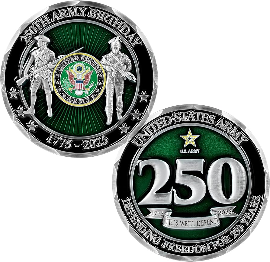 Amazon.com: United States Army 250th Anniversary Challenge Coin