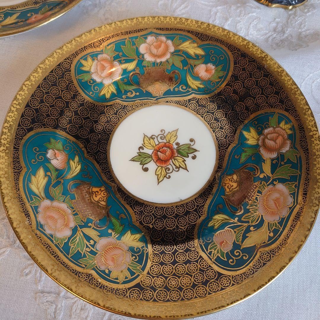 Amazon.co.jp: オールドノリタケ カップ&ソーサー トリオ ケーキ皿