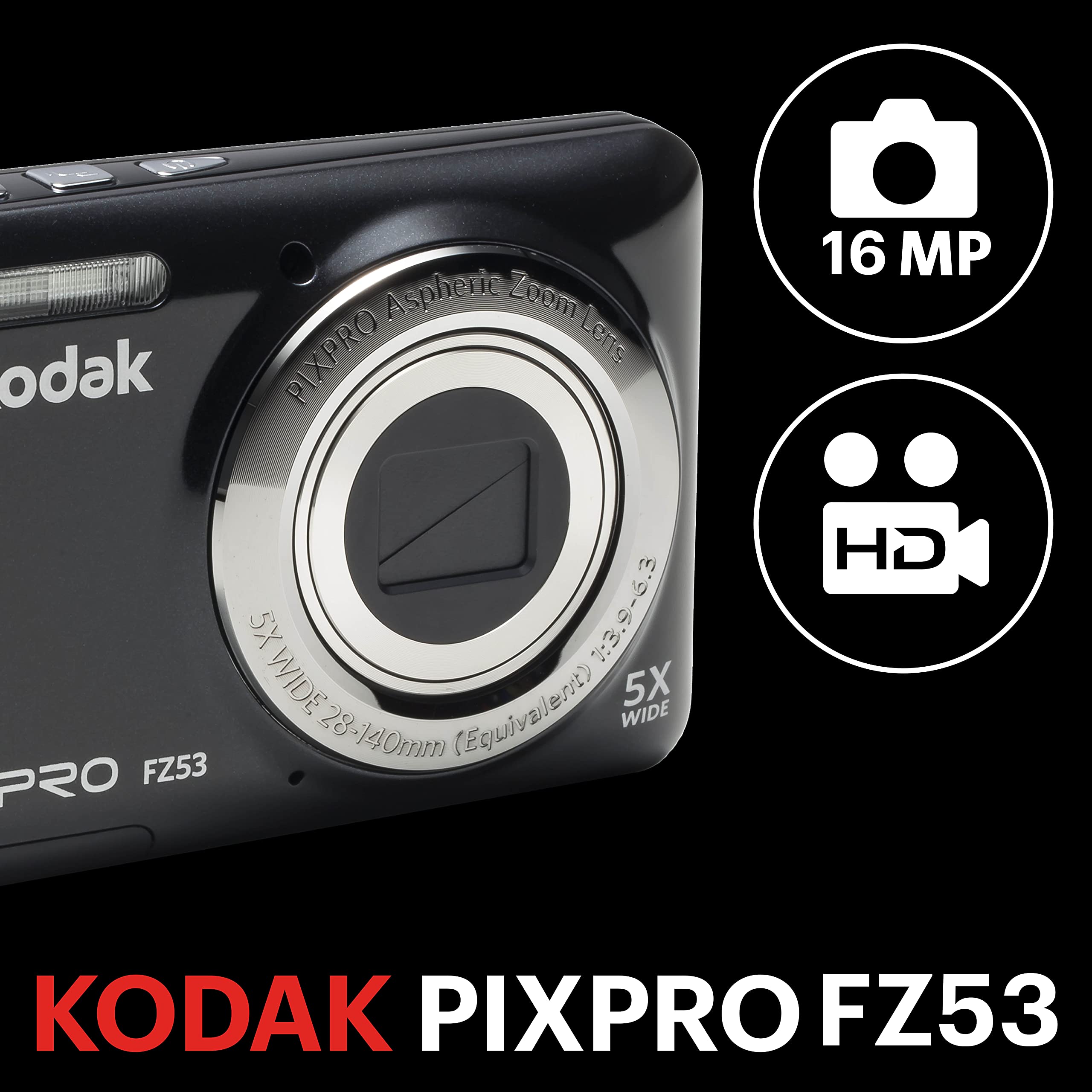 KODAK (コダック) PIXPRO 使いやすい ズーム FZ55-BK 16