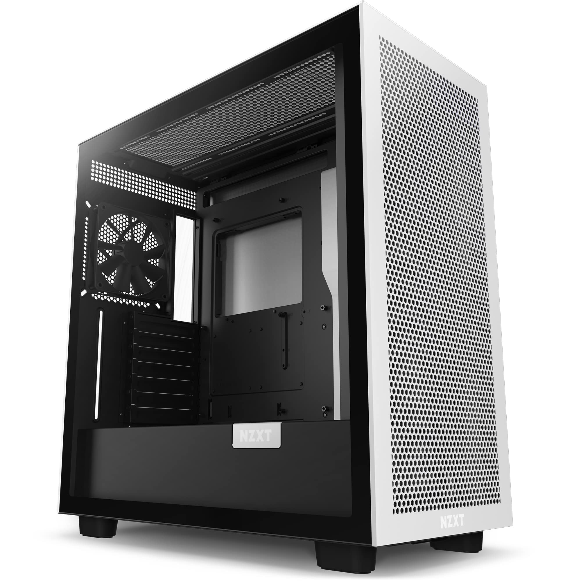 Amazon | NZXT H7 Flow ミドルタワーケース [White&Black] | NZXT | PC