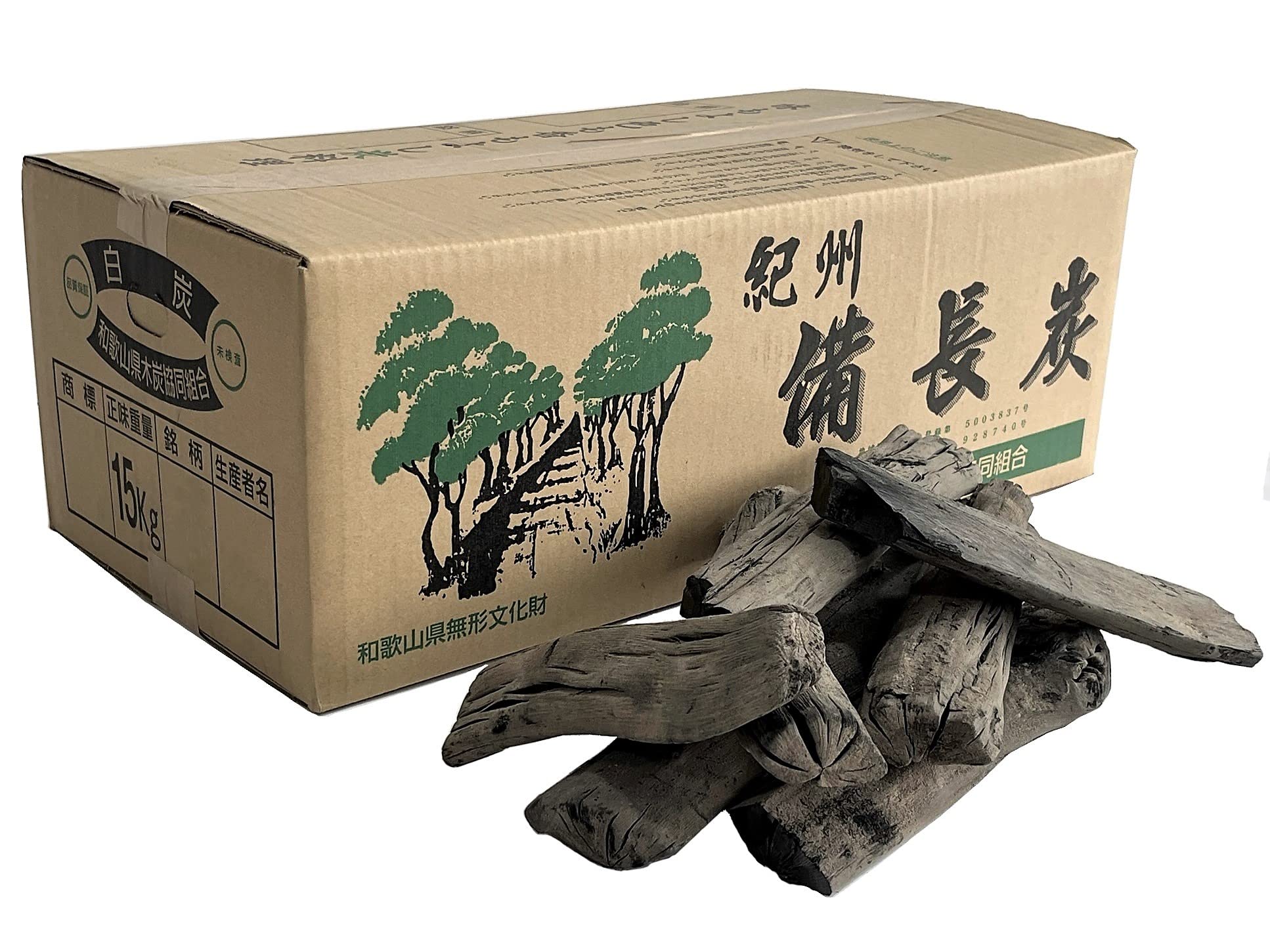 窯元直送ウバメカシ紀州備長炭小炭15kg送料込 紀州 備長炭 15kg」の