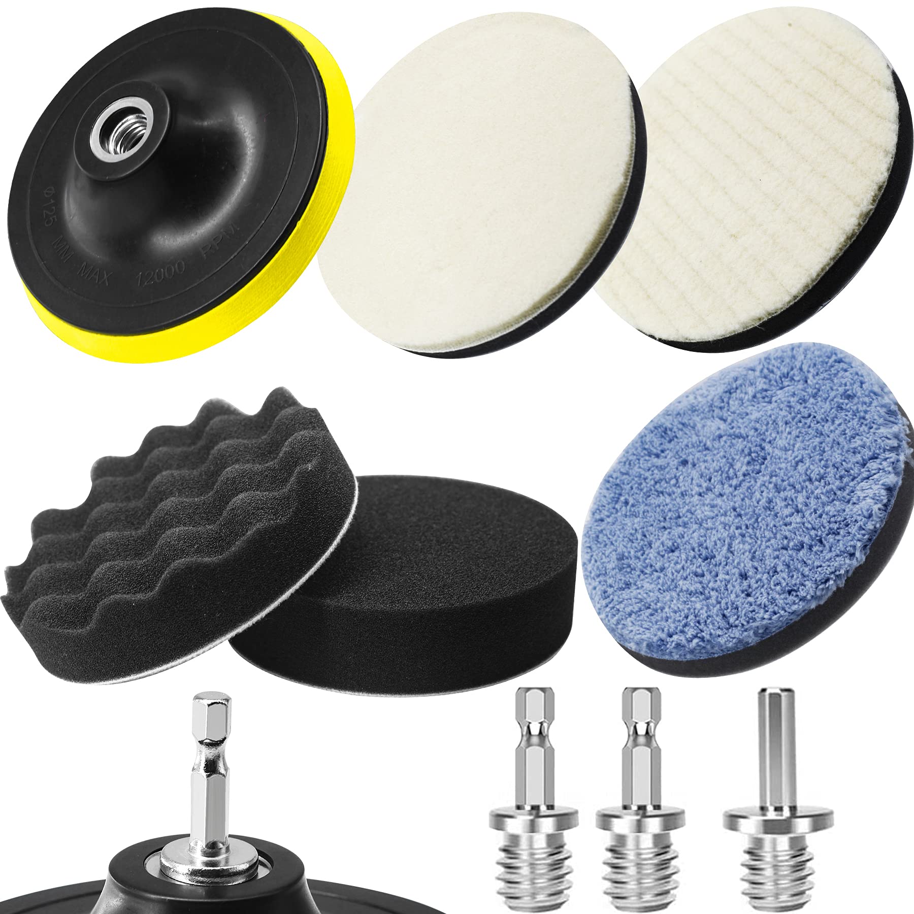 Amazon.co.jp: ポリッシャー バフ 125mm ポリッシャー インパクト用