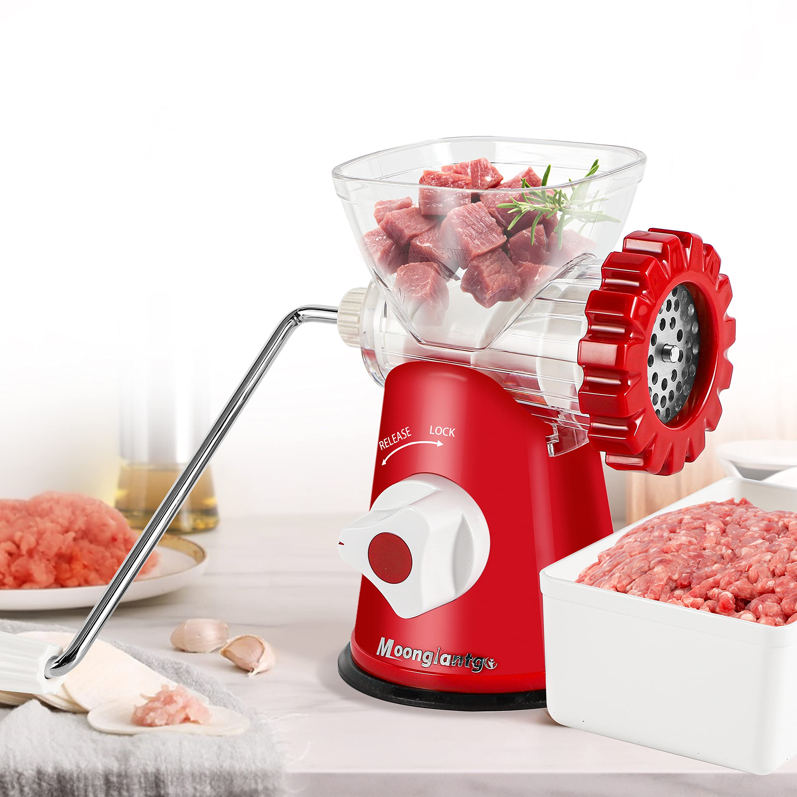 Amazon | Moongiantgo ミートチョッパー 手動ミンサー 肉挽き器