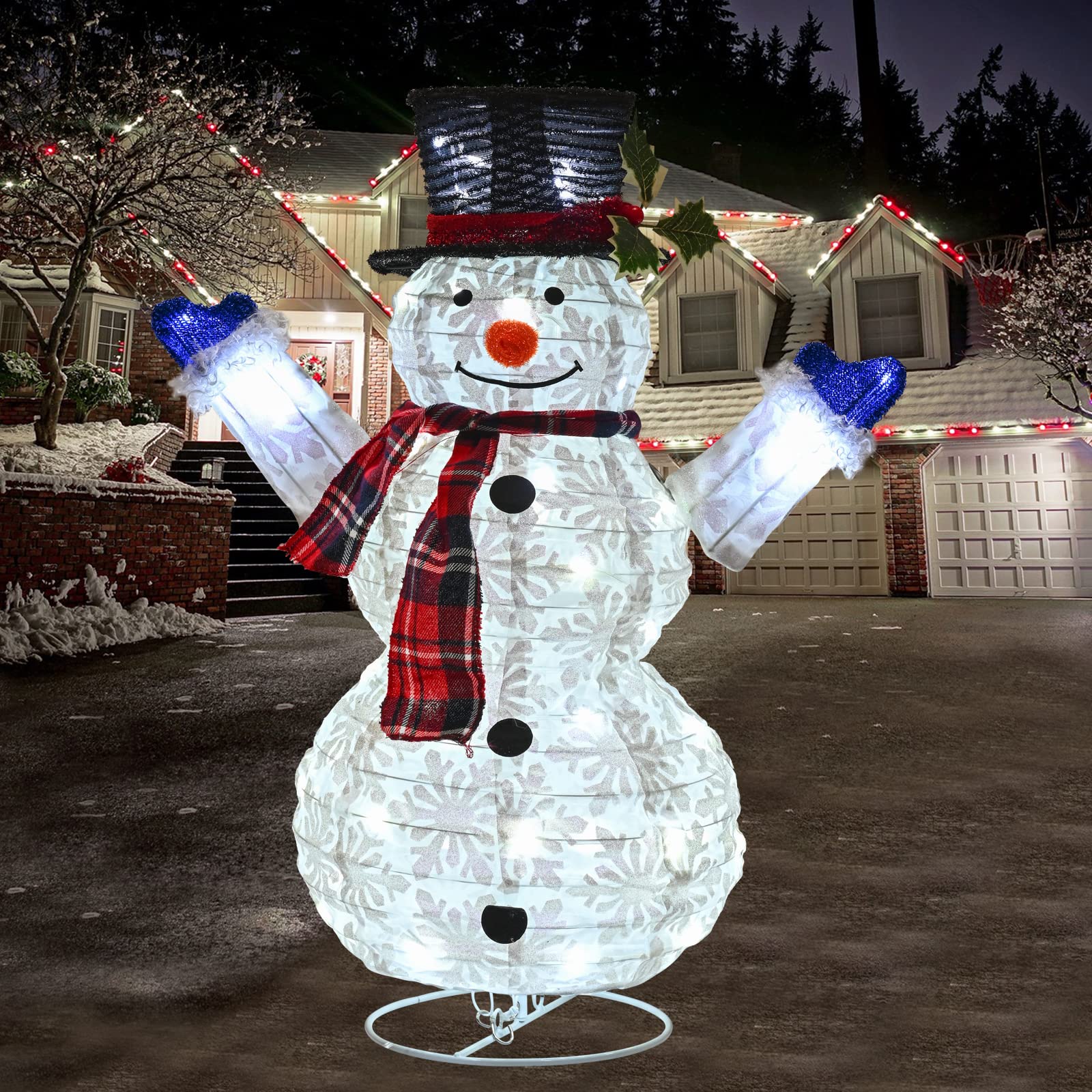 Amazon.co.jp: 屋外クリスマスデコレーション 雪だるま LEDライト