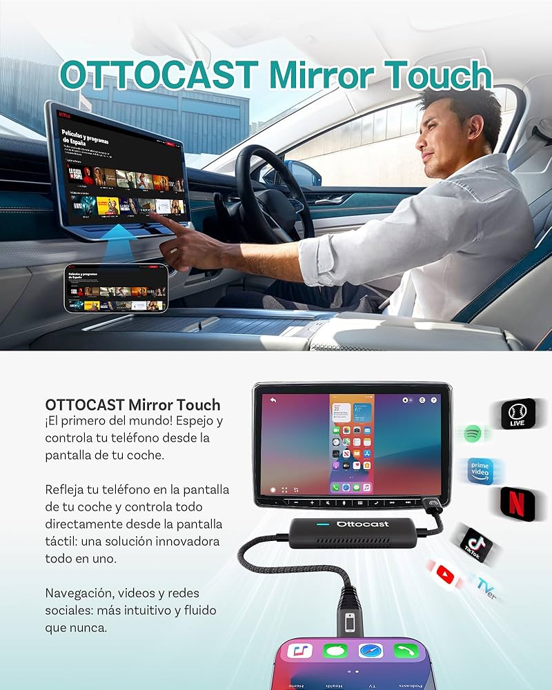Amazon.com: Ottocast Mirror Touch - Wireless CarPlay & Bi