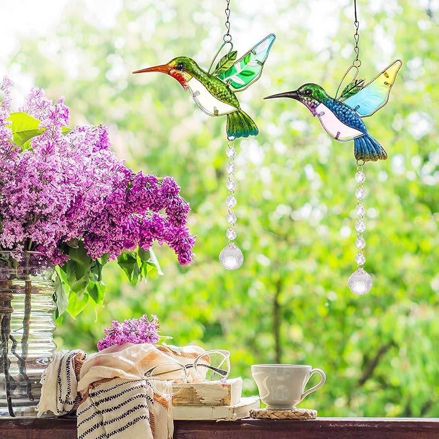 Amazon.co.jp: サンキャッチャー 鳥 フランジガラス 置物 カワセミ