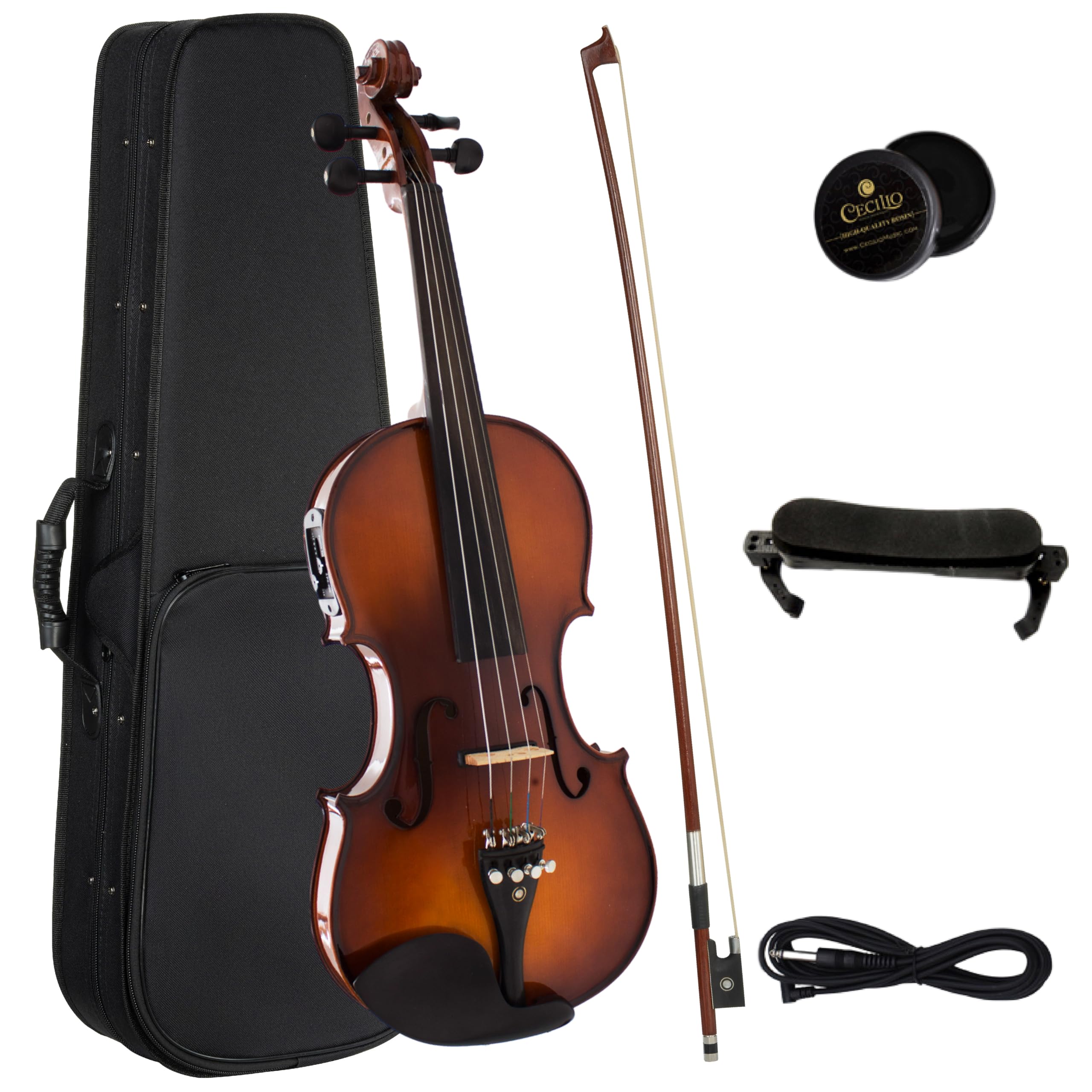 Amazon.com: Cecilio 4/4 Full Size Acoustic & Electric Violin for
