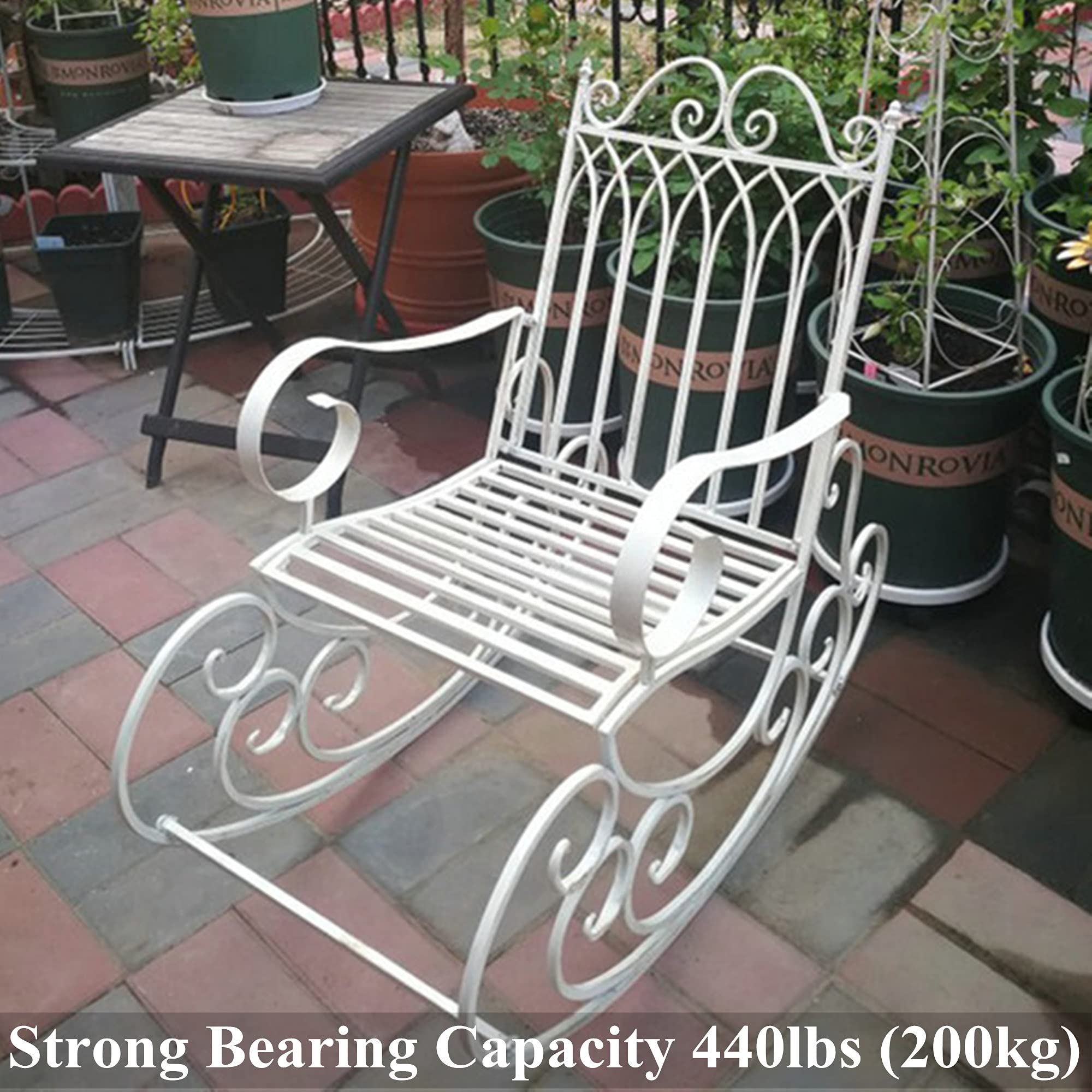 Amazon | アンティークガーデンチェア、ユーズド加工の農家のラウンジ