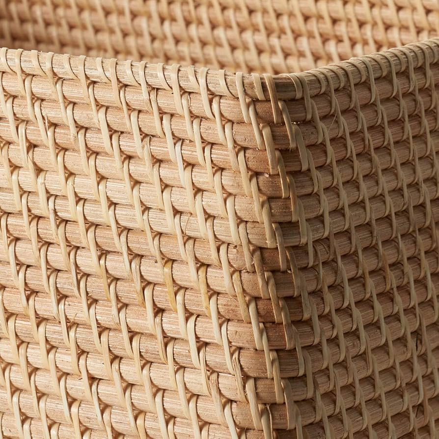 無印良品 ラタン長方形バスケット 特大 3個、大 1個 Amazon.co.jp